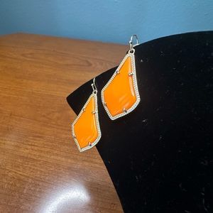 Kendra Scott small Alex earrings orange